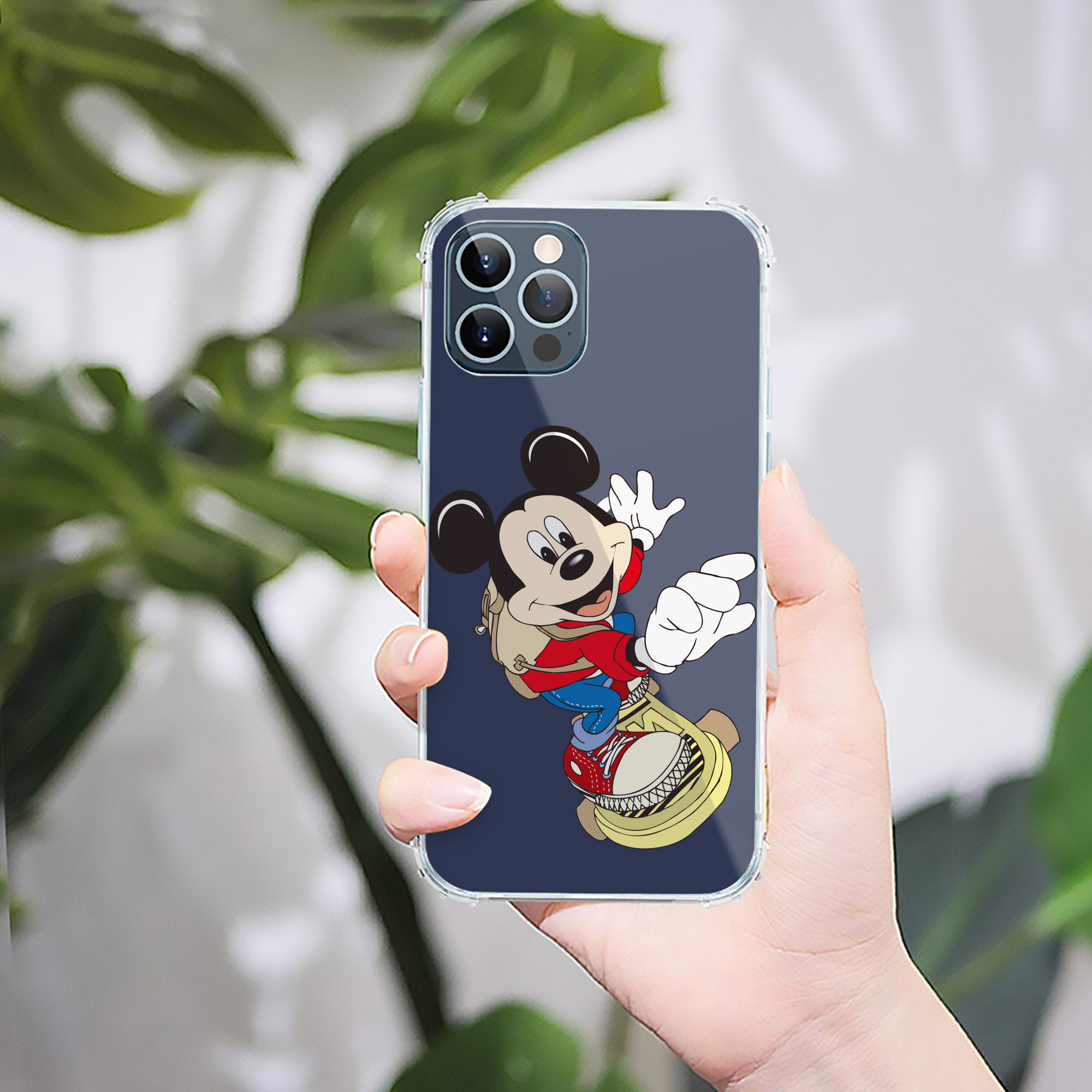 ミッキーマウス Mickey Mouse 【iPhone 12シリーズ対応】透明スマホケース（クリアソフトケース）